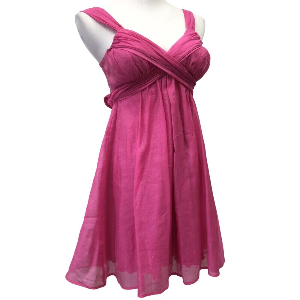 Johnny Martin Dress Womens Juniors 5 Pink Lined Sweetheart Babydoll
